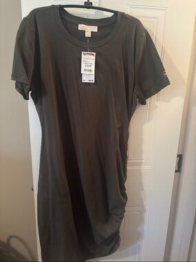 MICHAEL Michael Kors Olive Green Short Sleeve Tee Dress